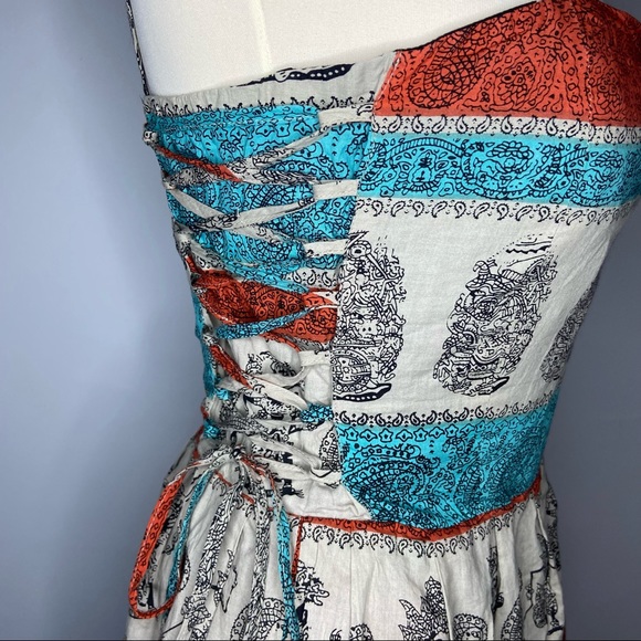 Anthro®Festival Dress Lace-up Sides - Picture 3 of 12